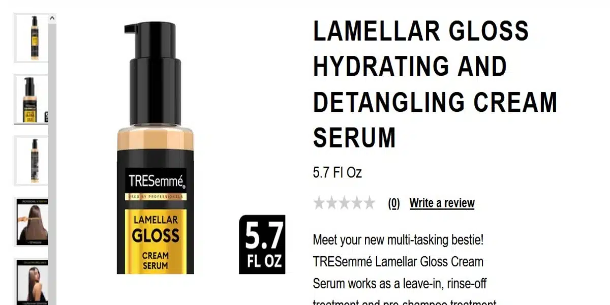 Tresemmé Lamellar Gloss Cream Serum