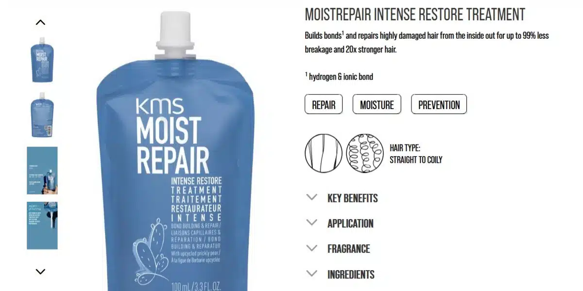 KMS Moist Repair Intense Restore Treatment