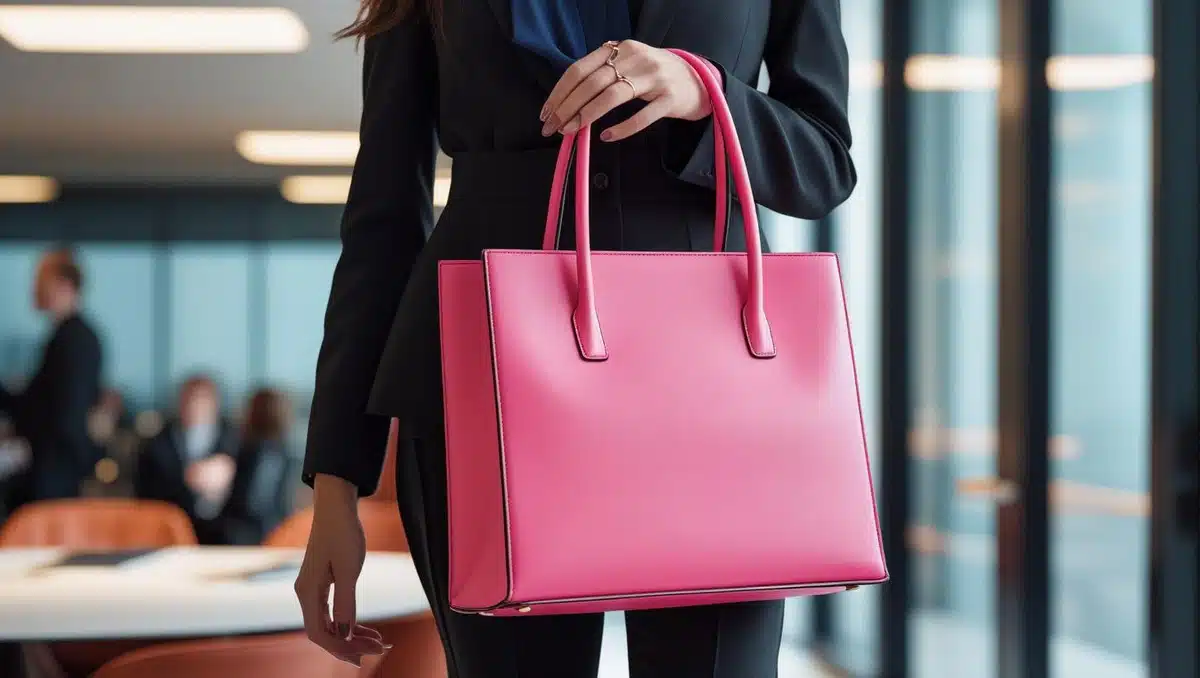 pink tote bag