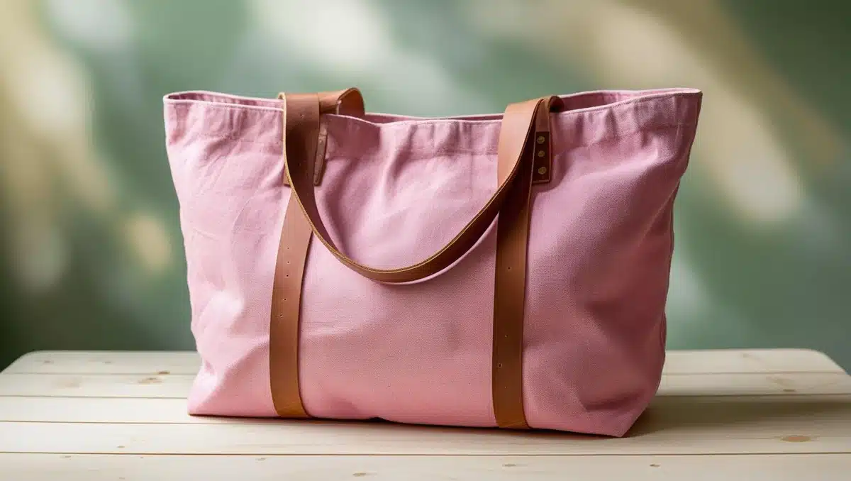 pink tote bag