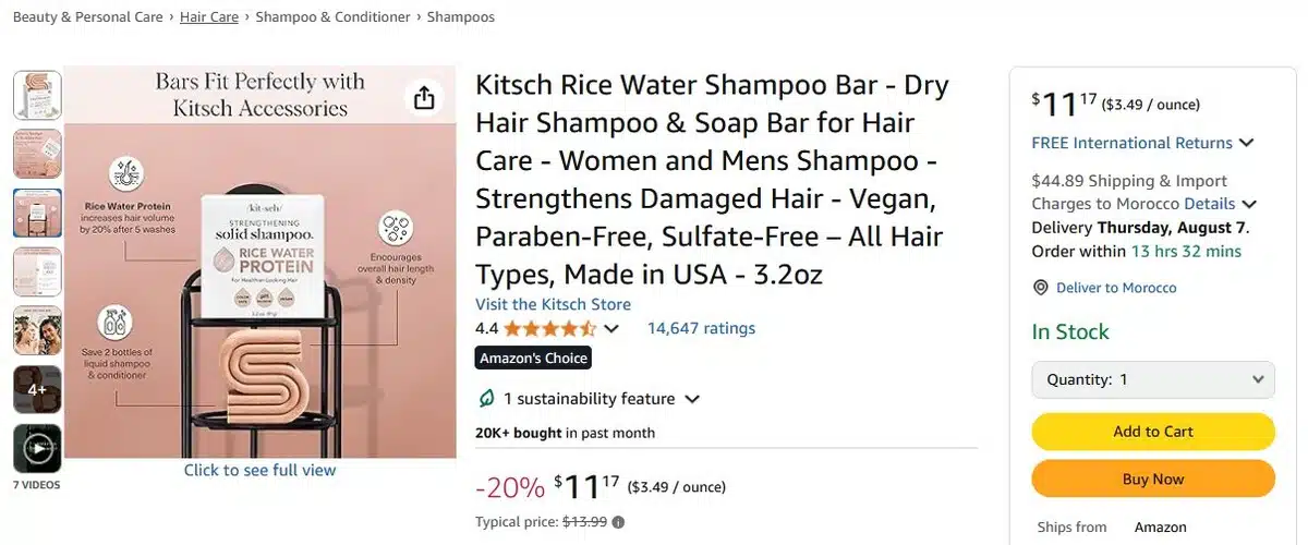  Shampoo Bar
