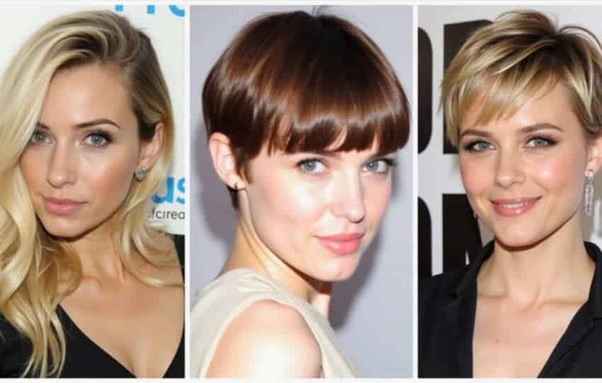 short haircut with bangs