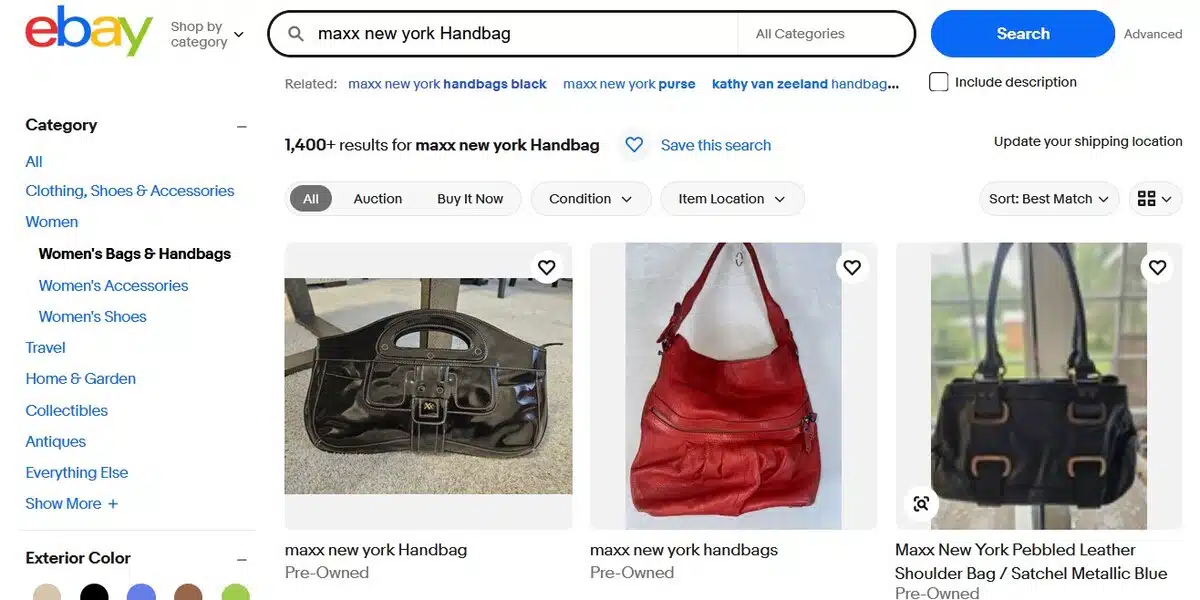 is Maxx New York handbags out of business
