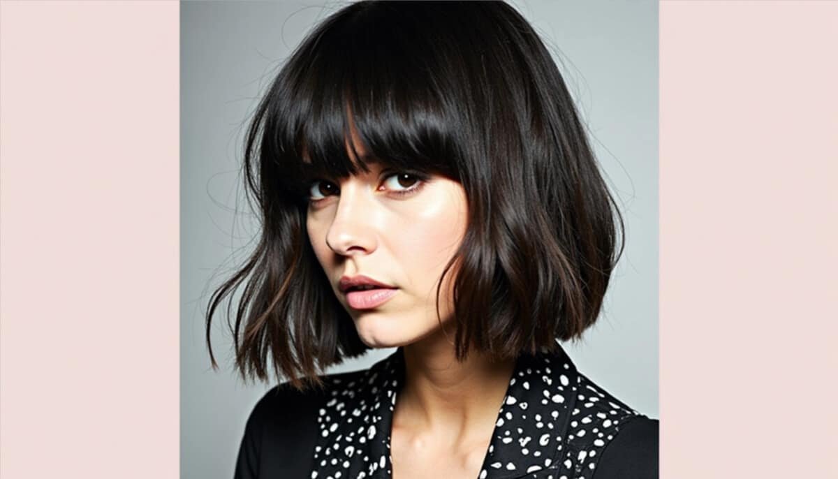 short haircut with bangs